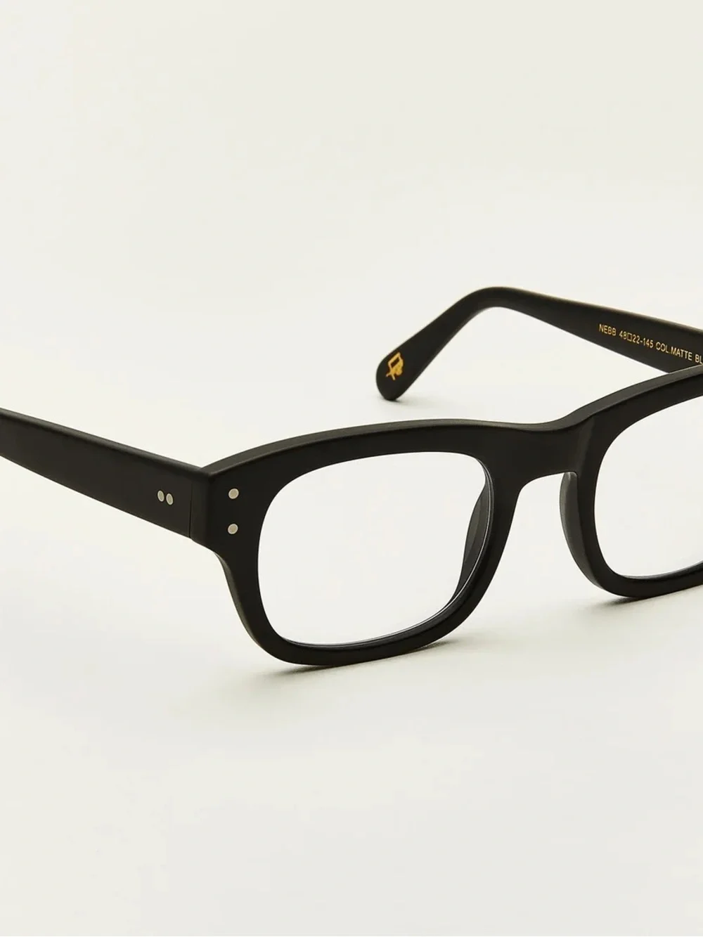 Moscot Originals Nebb Matte Black Glasses Frames Unisex Size 48 mm